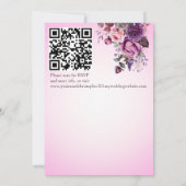 ラベンダー パープル ダスティ ピンク ローズ ウェディング テンプレート (裏面)