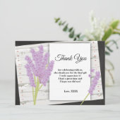 ラベンダー、パープル、パーティー、サンキューカード 招待状 (スタンド正面)