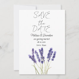 ラベンダー パープル フラワーズ 花 リュスティック ウェディング 招待状