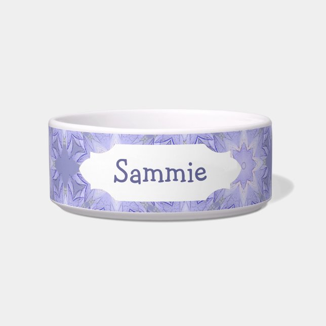 ラベンダー、パープル、メイヴスターのパターンへカスタマイズ ボウル (正面)