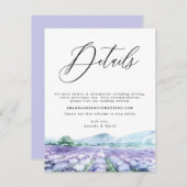 ラベンダー パープル 水彩 リラのディテール カード (正面/裏面)