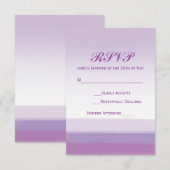 ラベンダー パープル 水彩 結婚式 RSVP カード (正面/裏面)