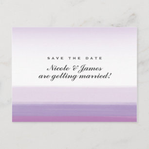 ラベンダー パープル 水彩 Save The Date ポストカード