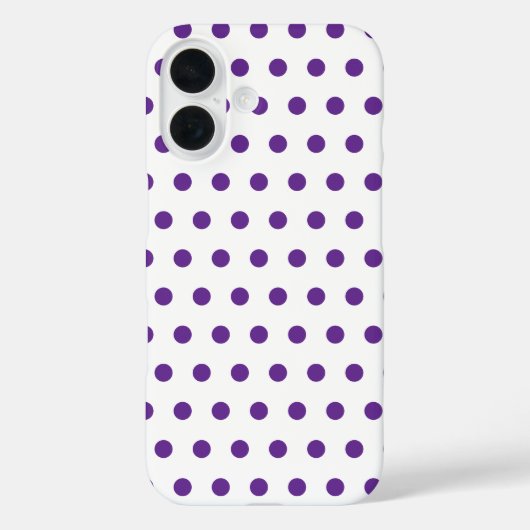 ラベンダー パープル 水玉模様 ホワイト Case-Mate iPhoneケース (裏面)