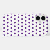 ラベンダー パープル 水玉模様 ホワイト Case-Mate iPhoneケース (裏面 (横))