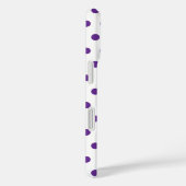 ラベンダー パープル 水玉模様 ホワイト Case-Mate iPhoneケース (裏面 / 右)