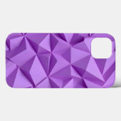 ラベンダー パープル iPhone カバー 幾何学模様とシックなデザイン (裏面 (横))