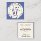 ラベンダー&ビーズハニーラベル正方形の名刺 スクエア名刺 (正面/裏面)