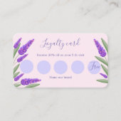 ラベンダー、ピンクの背景ロイヤリティカード ロイヤリティカード (正面)