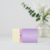 ラベンダー、ピンク、およびアイボリープレイスカード プレイスカード (スタンド正面)