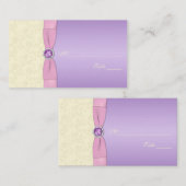 ラベンダー、ピンク、およびアイボリープレイスカード プレイスカード (正面/裏面)