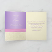 ラベンダー、ピンク、アイボリーの写真付き感謝カード サンキューカード (内部)
