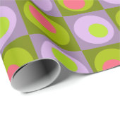 ラベンダー ピンク グリーン スクエア ドット ジオメトリック パターン包装紙 ラッピングペーパー (ロールコーナー)