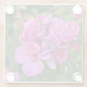 ラベンダー ピンク ローズ ガラスコースター (裏面)