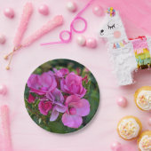 ラベンダー ピンク ローズ ペーパープレート (パーティー)