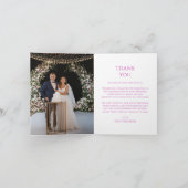 ラベンダー ピンク 天体 結婚式 お礼 サンキューカード (内部)