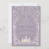 ラベンダー フェアリーテイル 城 招待状 (裏面)