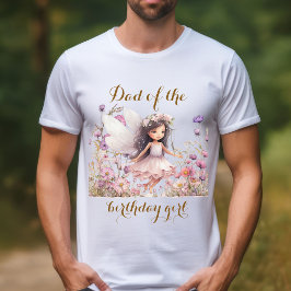 ラベンダー・フェアリー・ワイルドフラワー 誕生日娘のパパ Tシャツ