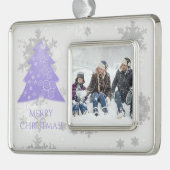 ラベンダー フェスティブ クリスマス ツリー フレーム オーナメント (左)