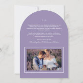 ラベンダー フォト ウェディング サンクス カード (裏面)