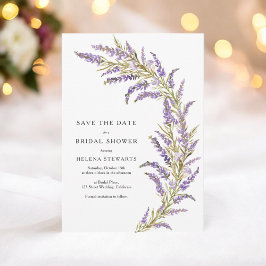 ラベンダー フォール 花の水彩 結婚前お披露目パーティー セーブザデート