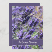ラベンダー·フラワーズ追悼式発表 招待状 (正面/裏面)