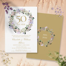 ラベンダー フラワーリース 50周年 結婚記念日