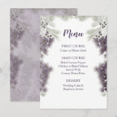 ラベンダー フラワール ウェディング メニュー (正面/裏面)