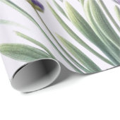 ラベンダー フラワール ウォーターカラー ラッピングペーパー (ロールコーナー)