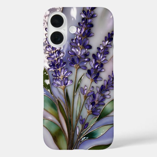 ラベンダー フラワー スマホケース 紫色 エレガント Case-Mate iPhoneケース (裏面)
