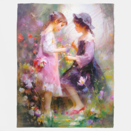 ラベンダー フリースブランケット