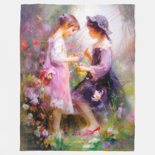 ラベンダー フリースブランケット (正面)