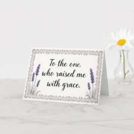 ラベンダー フレーム 優雅に育ててくれたママへ カード