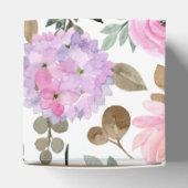 ラベンダー フローラル ウォーターカラー ブライダル シャワー カスタム フェイバーボックス (上部)