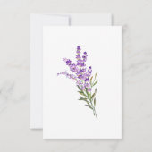 ラベンダー ブーケ リース 結婚式 Save The Date カード (裏面)