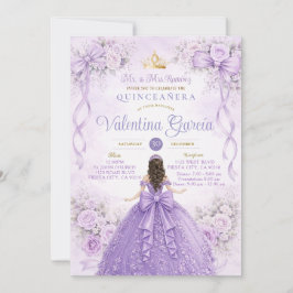 ラベンダー プリンセス クィンセañera パープル ライラック 招待状