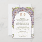 ラベンダー ペチュニア ウェディング 情報 ヴィンテージ アールヌーヴォー 招待状 (正面)