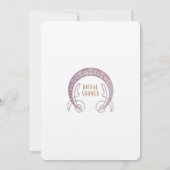 ラベンダー ペチュニア ブライダル シャワー アールヌーボー デコ 招待状 (裏面)