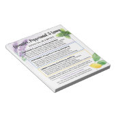 ラベンダー、ペパーミント、レモンエッセンシャル油ガイド ノートパッド (アングル)