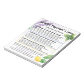 ラベンダー、ペパーミント、レモンエッセンシャル油ガイド ノートパッド (回転)