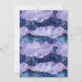 ラベンダー・ペリウィンクル・マーブル・アーチ・ムスリム・ウェディング 招待状 (裏面)