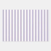 ラベンダー&ホワイトストライプブライダルシャワー ラッピングペーパーシート (正面3)