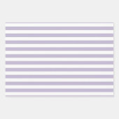 ラベンダー&ホワイトストライプブライダルシャワー ラッピングペーパーシート (正面)