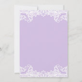 ラベンダー&ホワイトレーススイエレガントート16パーティー 招待状 (裏面)