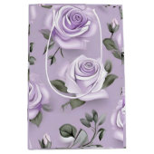 ラベンダー&ホワイト結婚ズ抱き枕 ミディアムペーパーバッグ (正面)