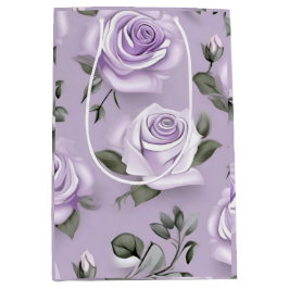 ラベンダー&ホワイト結婚ズ抱き枕 ミディアムペーパーバッグ