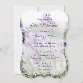 ラベンダー ボヘミアンスタイルのウェディングシャワー招待状 ブラケット 招待状