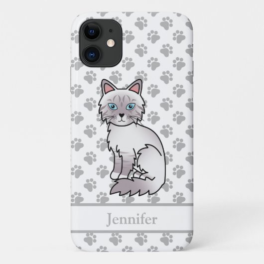 ラベンダー・ポイント・タビー・ビアマン / ラグドール・キャットと名前 Case-Mate iPhoneケース (裏面)