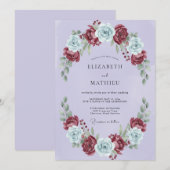 ラベンダー マジェスティック 冬の結婚式 招待状 (正面/裏面)