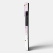 ラベンダー・マーブル+モノグラム+名前 Case-Mate iPhoneケース (裏面 / 左)